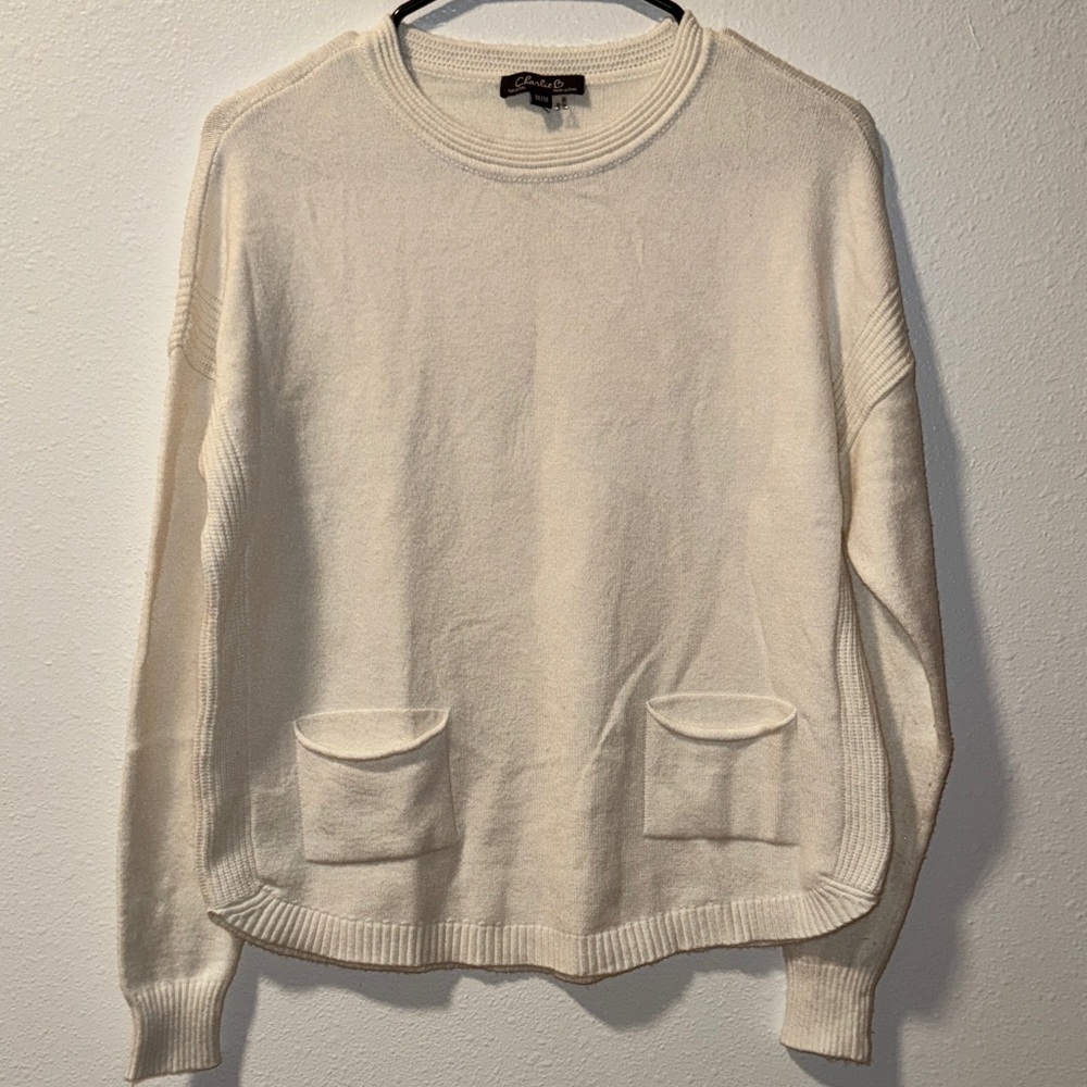 Charlie B Cozy White Sweater